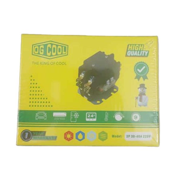 کنتاکتور 30 آمپر تک فاز برند OG COOL مدل 2P 30-40