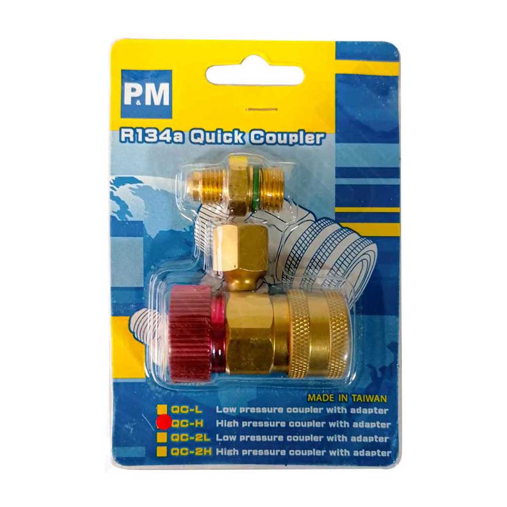 کوپلینگ شارژ گاز خودرو مارک PM فشار بالا مدل QC-H ا P&M Quick Coupler (Red)