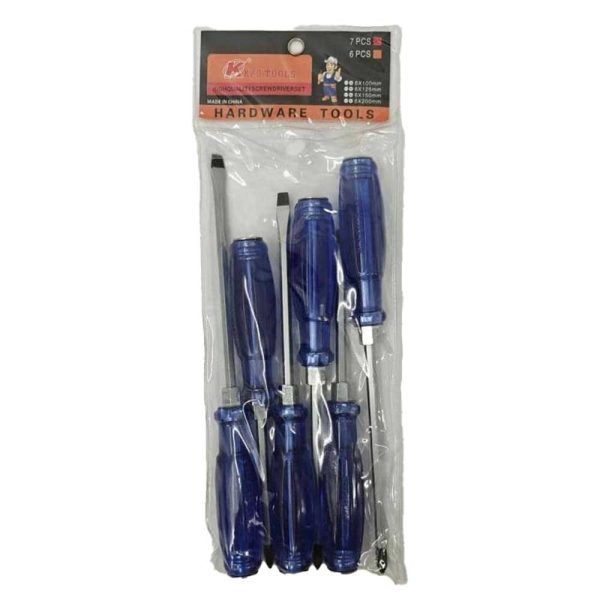 ست 6 عددی پیچ گوشتی دو سو آبی kkzo tools