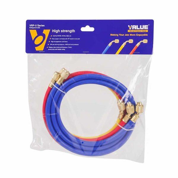 شیلنگ شارژ گاز R22 ولیو سایز 180 سانتیمتر(بسته سه عددی)