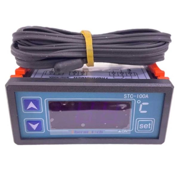 ترموستات دیجیتال STC-100A به همراه کابل سنسور دمای NTC به طول 1.5 متر